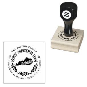 Tampons Encreurs Rustic Kentucky Joyeux Noël Adresse de retour