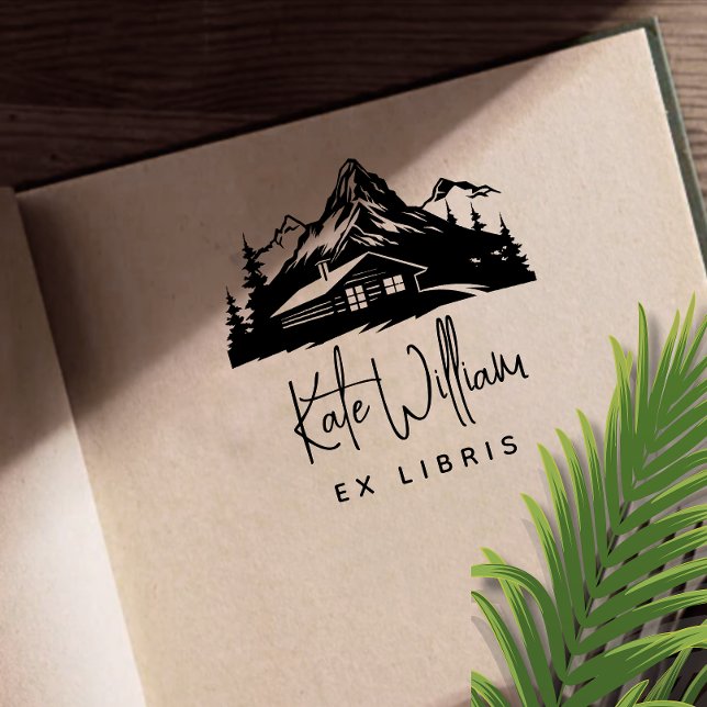 Tampons Encreurs Rustic Mountains & Pines Ex libris (Créateur téléchargé)
