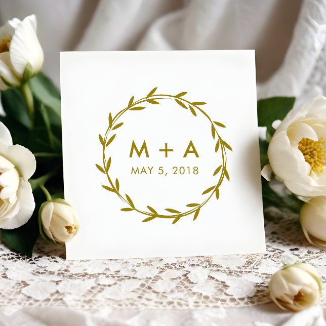 Tampons Encreurs Rustic Rubber Stamp Wedding Monogram (Rubber Stamp with a Rustic Wedding Monogram Design for all the elements of your wedding.)