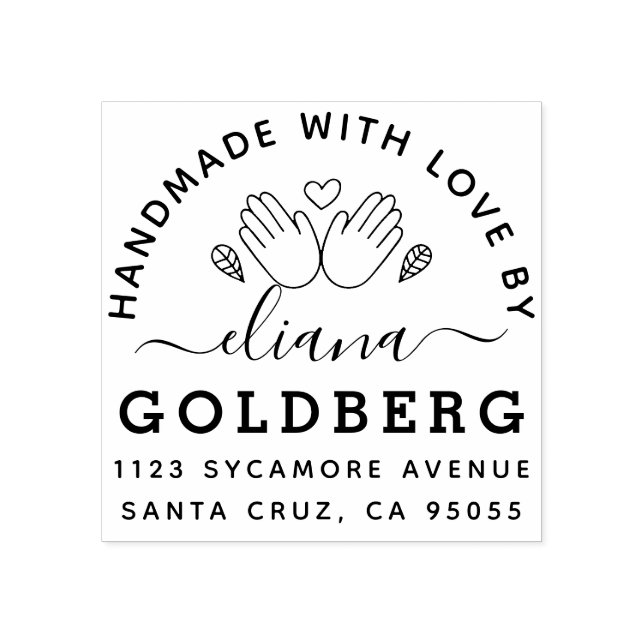 Tampons Encreurs Rustique Cute fait main avec amour Arts & Artistes (Impression)