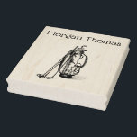 Tampons Encreurs Sac de golf clubs noir<br><div class="desc">Sac de golf et clubs de golf =========

Cartes d'invitation et accessoires personnalisables avec un dessin stylisé vintage d'un sac de golf et de clubs de golf ========

 2021 ©ItsMyPartyDesigns Tous droits réservés</div>
