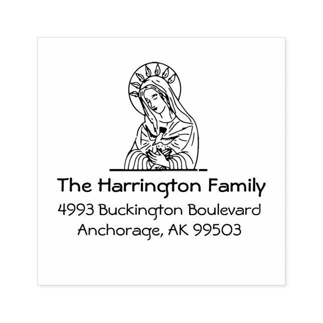 Tampons Encreurs Saint-Esprit Sainte Vierge Marie Adresse de retour (Impression)