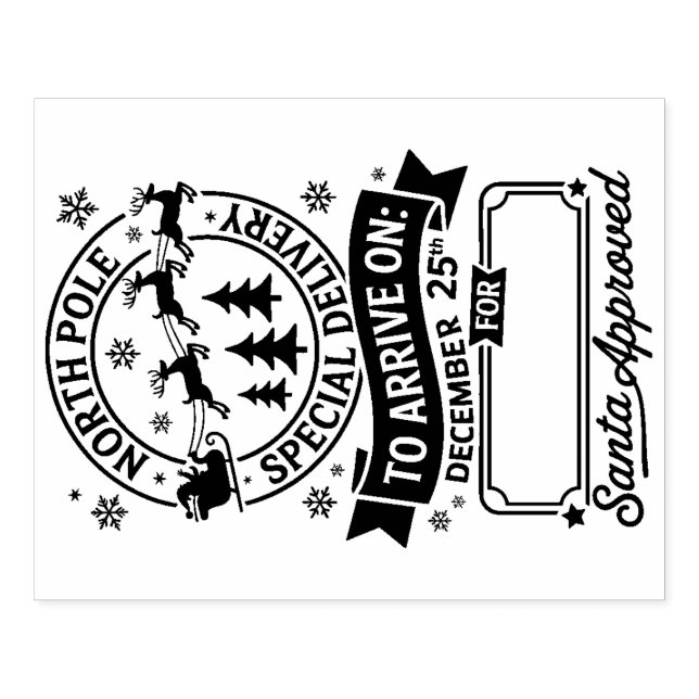 Tampons Encreurs Santa Delivery Service Christmas  (Impression)