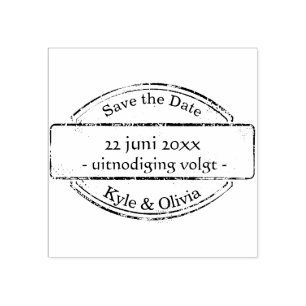 Tampons Encreurs Save the date sceau with name and date vintage
