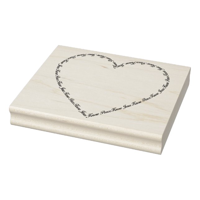 Tampons Encreurs Savoir Jésus sait paix coeur cadre d'art timbre (Tampon)