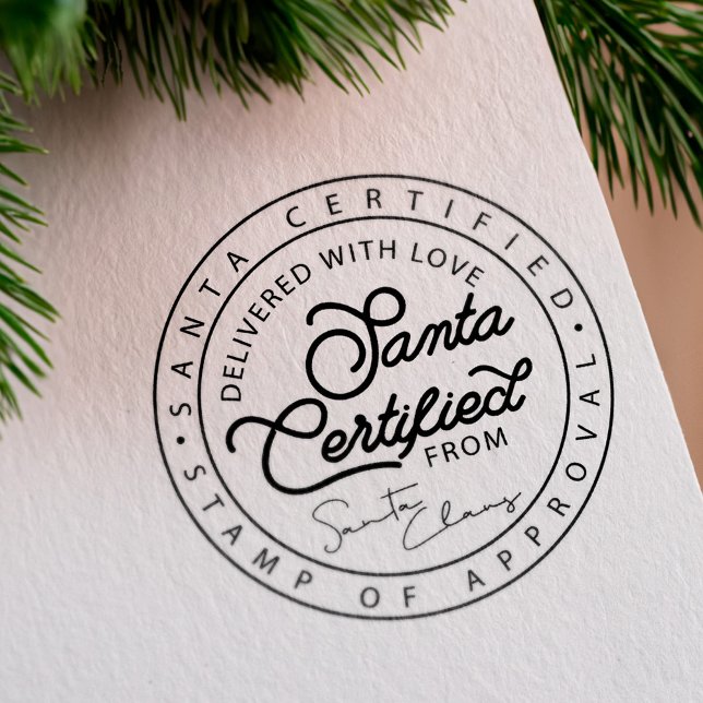 Tampons Encreurs Sceau d'approbation de livraison certifié du Père  (Santa Claus Certified Delivery Approval Seal Rubber Stamp)