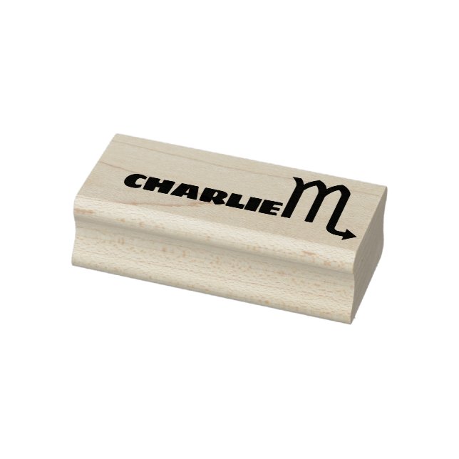 Tampons Encreurs Scorpio Zodiac Signal Cool Nom personnalisé Texte (Tampon)