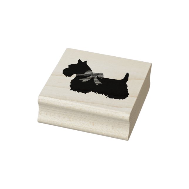 Tampons Encreurs Scottish Terrier, chien de terrier noir et silhoue (Tampon)