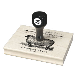 Tampons Encreurs Script animal mercantile de mouton vintage