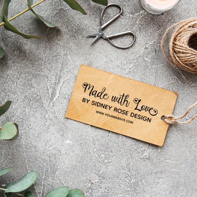 Tampons Encreurs Script Cœur Mignon Fabriqué avec Amour Ajouter un  (Créateur téléchargé)