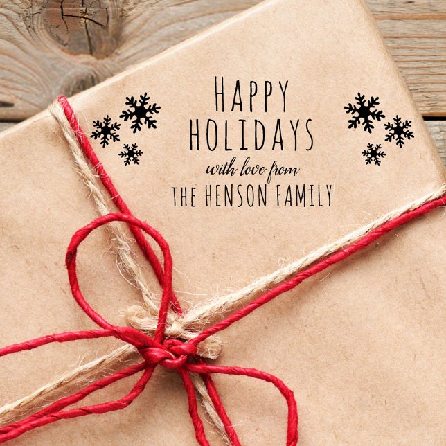 Tampons Encreurs Script de Joyeuses Fêtes Flocons de Noël Noël (Créateur téléchargé)
