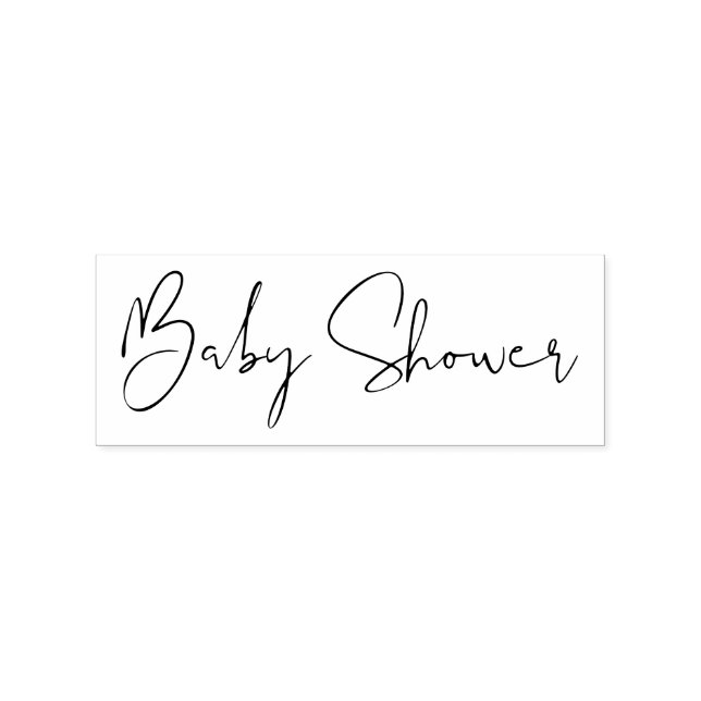 Tampons Encreurs Script de signature Simple Baby Shower (Impression)
