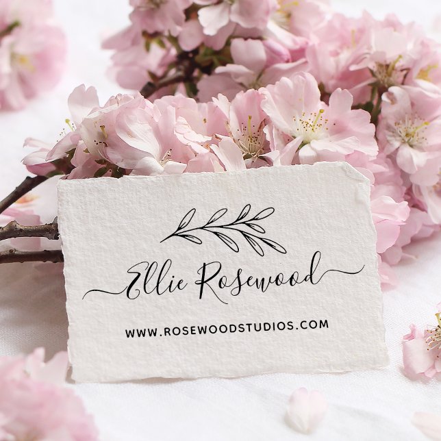 Tampons Encreurs Script de verdure botanique Créez votre propre (Botanical Greenery Script Create Your Own Rubber Stamp)