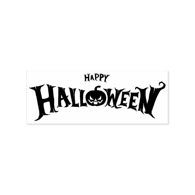Tampons Encreurs Script de vœux de Halloween amusant et simple pers (Impression)