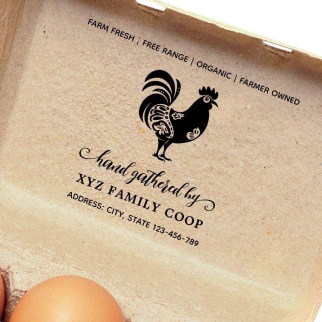 Tampons Encreurs Script décoratif Timbres d'affaires au poulet (Créateur téléchargé)