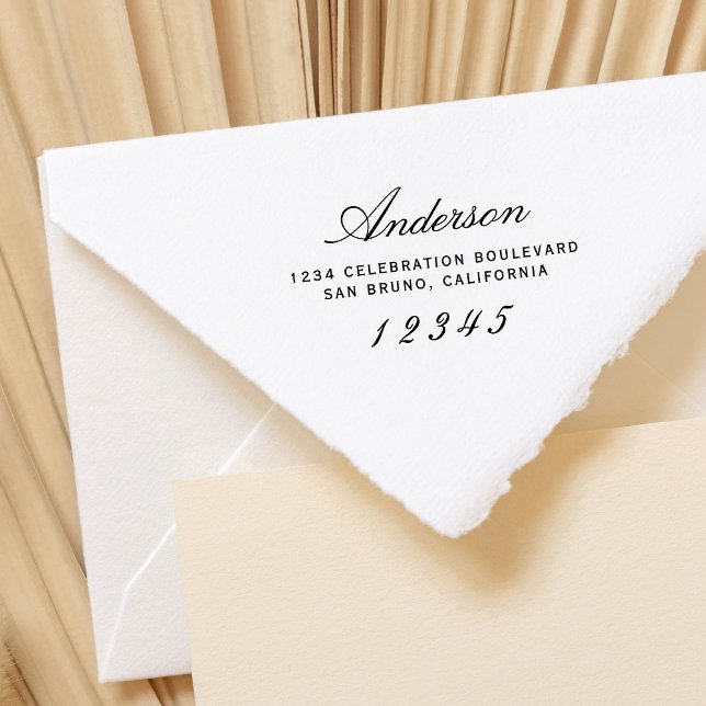 Tampons Encreurs Script élégant | Adresse de retour moderne personn (Créateur téléchargé)