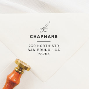 Tampons Encreurs Script et typographie modernes Adresse de retour p