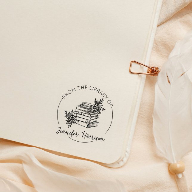 Tampons Encreurs Script Moderne De la Bibliothèque De, Livre Botani (Créateur téléchargé)