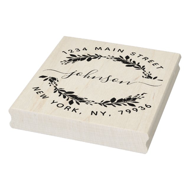 Tampons Encreurs Script personnalisé Nom de famille Ronde Adresse d (Tampon)