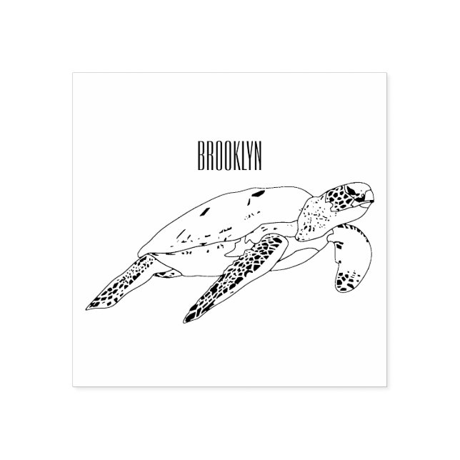 Tampons Encreurs Sea turtle cartoon (Impression)