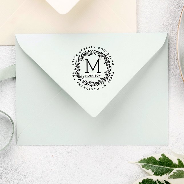 Tampons Encreurs Serre à main | Adresse initiale de retour personna (Créateur téléchargé)