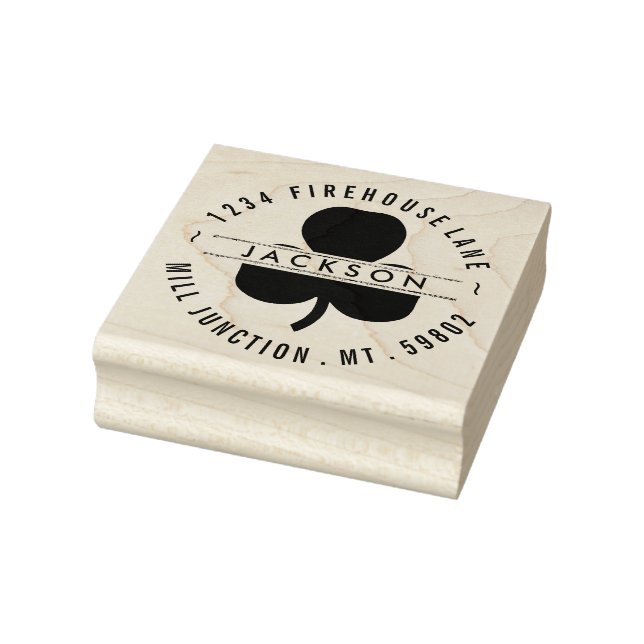 Tampons Encreurs Shamrock En Cercle Adresse De Retour Timbre (Tampon)