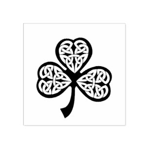 Tampons Encreurs Shamrock St. Patrick's Day Celtic Knot Wood Block
