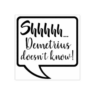 Tampons Encreurs Shhh (Nom) ne connaît pas Surprise Birthday Party