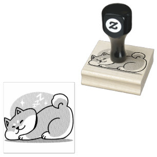 Tampons Encreurs Shiba Inu Art : Juste un Shiba Lying Low