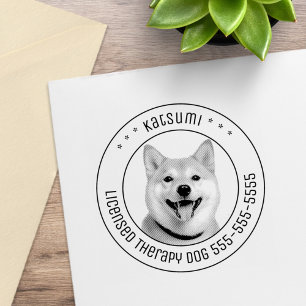Tampons Encreurs Shiba Inu Chien Animal de compagnie photo ronde