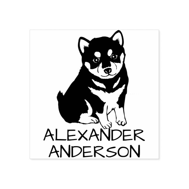 Tampons Encreurs Shiba Inu Personnaliser (Impression)