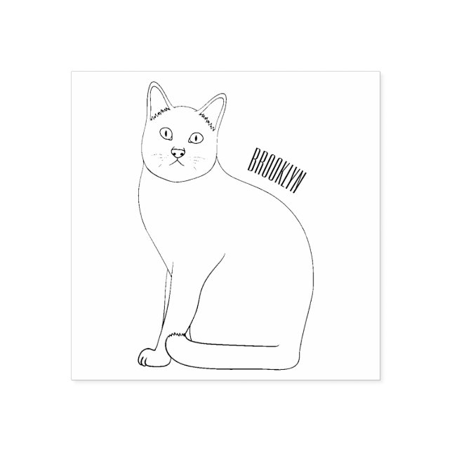 Tampons Encreurs Siamese cat cartoon (Impression)