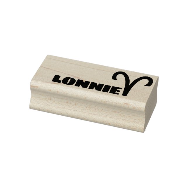 Tampons Encreurs Signe Zodiac Aries Cool Nom personnalisé Texte (Tampon)