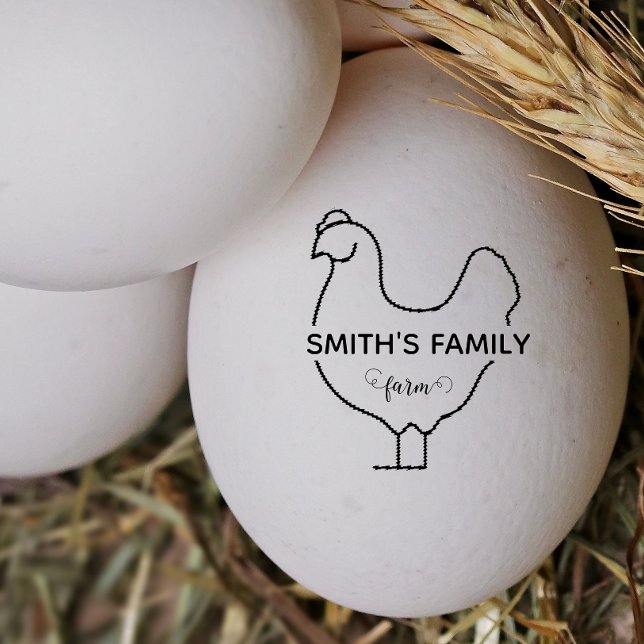 Tampons Encreurs Silhouette de poulet personnalisé Oeuf Mini timbre (Créateur téléchargé)