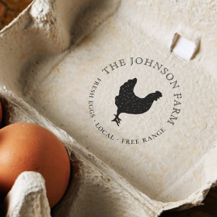 Tampons Encreurs Silhouette de poulet vintage Oeuf personnalisé