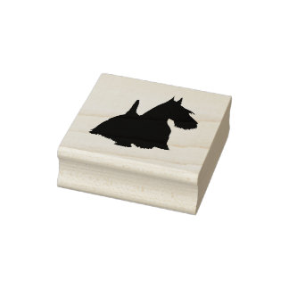 Tampons Encreurs Silhouette en terrier écossais/vue frontale