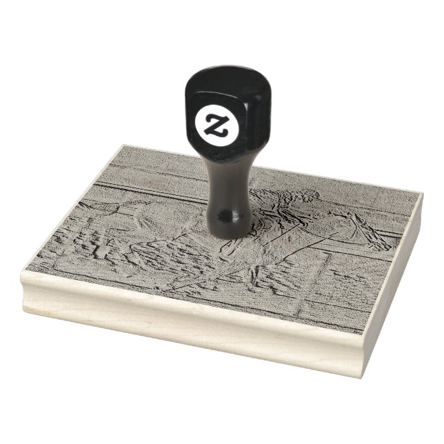 Tampons Encreurs Silhouette turquoise Etched Look Horse Racing (Tampon)