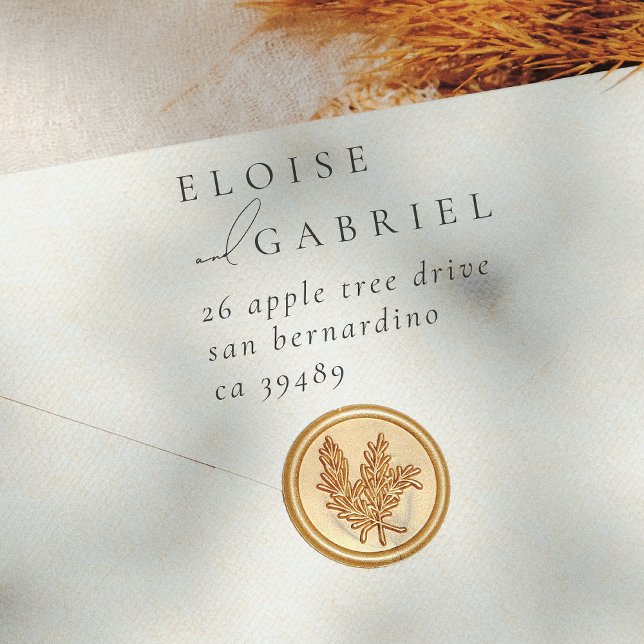 Tampons Encreurs Simple Boho Modern Minimal Mariage Adresse de reto (Créateur téléchargé)