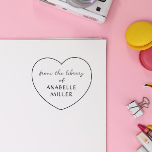 Tampons Encreurs Simple Coeur Cute Personnalisé À Partir Du Livre D