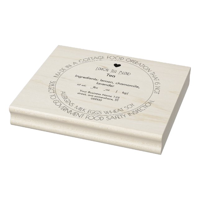 Tampons Encreurs Simple Cottage Droit alimentaire Timbre alimentair (Tampon)
