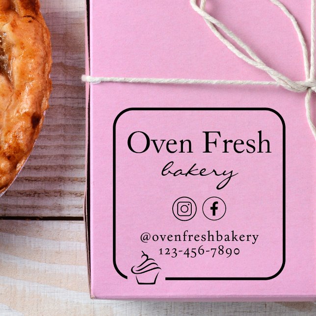 Tampons Encreurs Simple Cupcake Nom commercial Boulangerie (Créateur téléchargé)