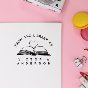 Tampons Encreurs Simple De La Bibliothèque De Ouvrir un livre