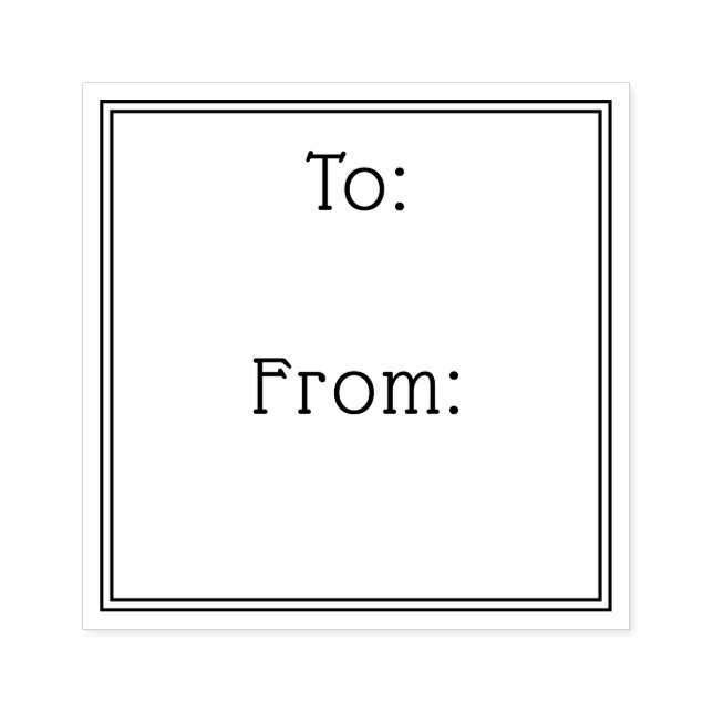 Tampons Encreurs Simple elegant border to from gift label (Impression)