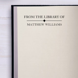 Tampons Encreurs Simple Élégant De La Bibliothèque De Nom Personnal