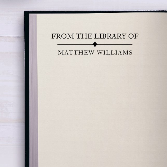 Tampons Encreurs Simple Élégant De La Bibliothèque De Nom Personnal (Créateur téléchargé)