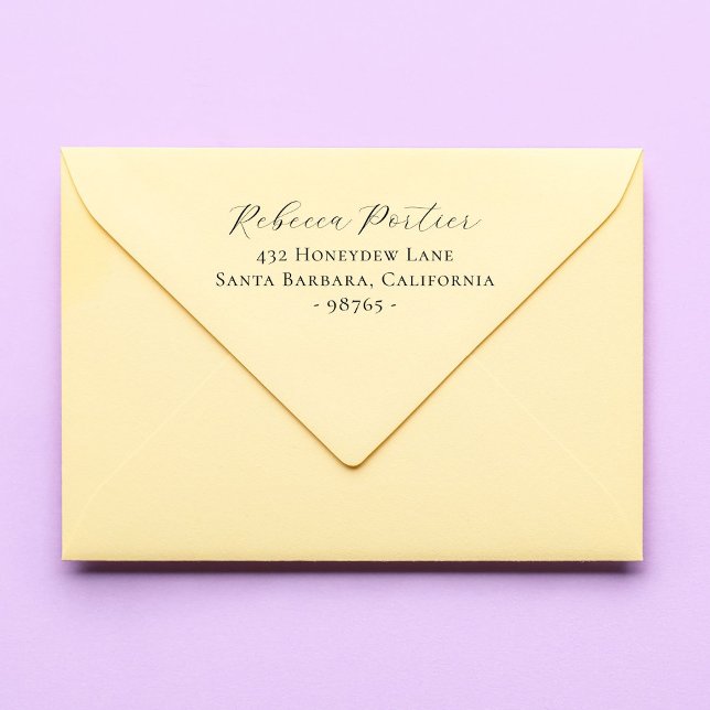 Tampons Encreurs Simple élégante calligraphie moderne Adresse de re (Créateur téléchargé)