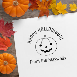 Tampons Encreurs Simple message sur une arche de citrouille d'Hallo