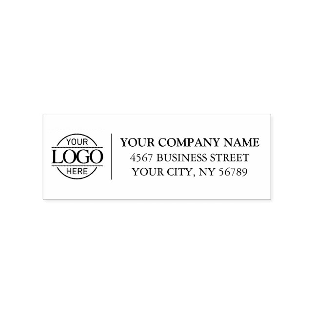 Tampons Encreurs Simple Modern Company Business Logo Return Address (Tamponné)