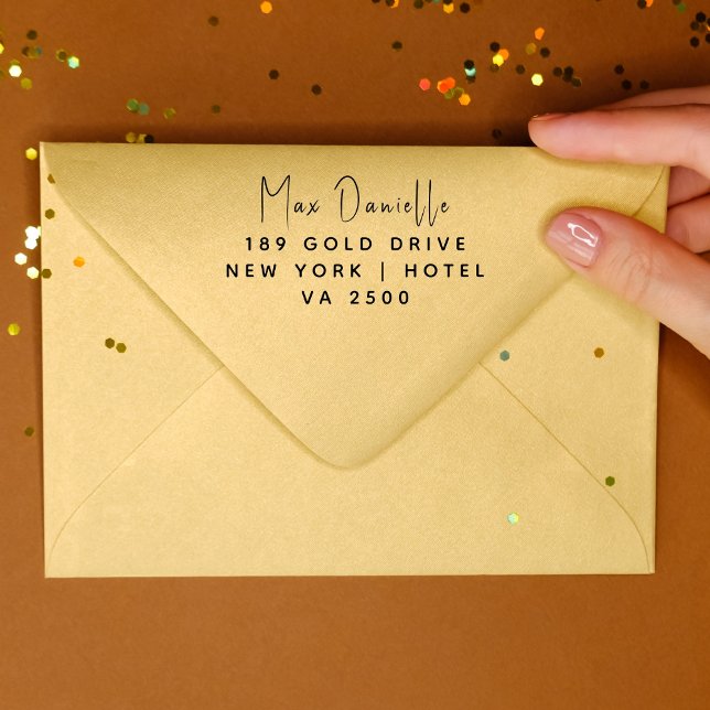 Tampons Encreurs Simple Modern Professional Business Return Adresse (Créateur téléchargé)