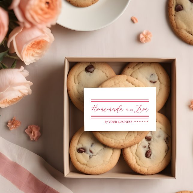 Tampons Encreurs Simple Personalized Homemade with Love Caligraphy (Simple Personalized Homemade with Love Calligraphy.)